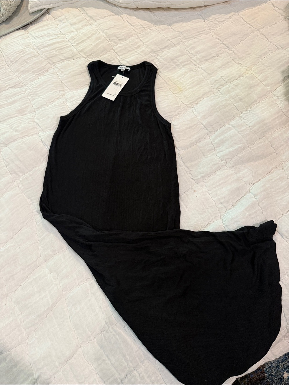 Splendid Black Ribbed Tank Top